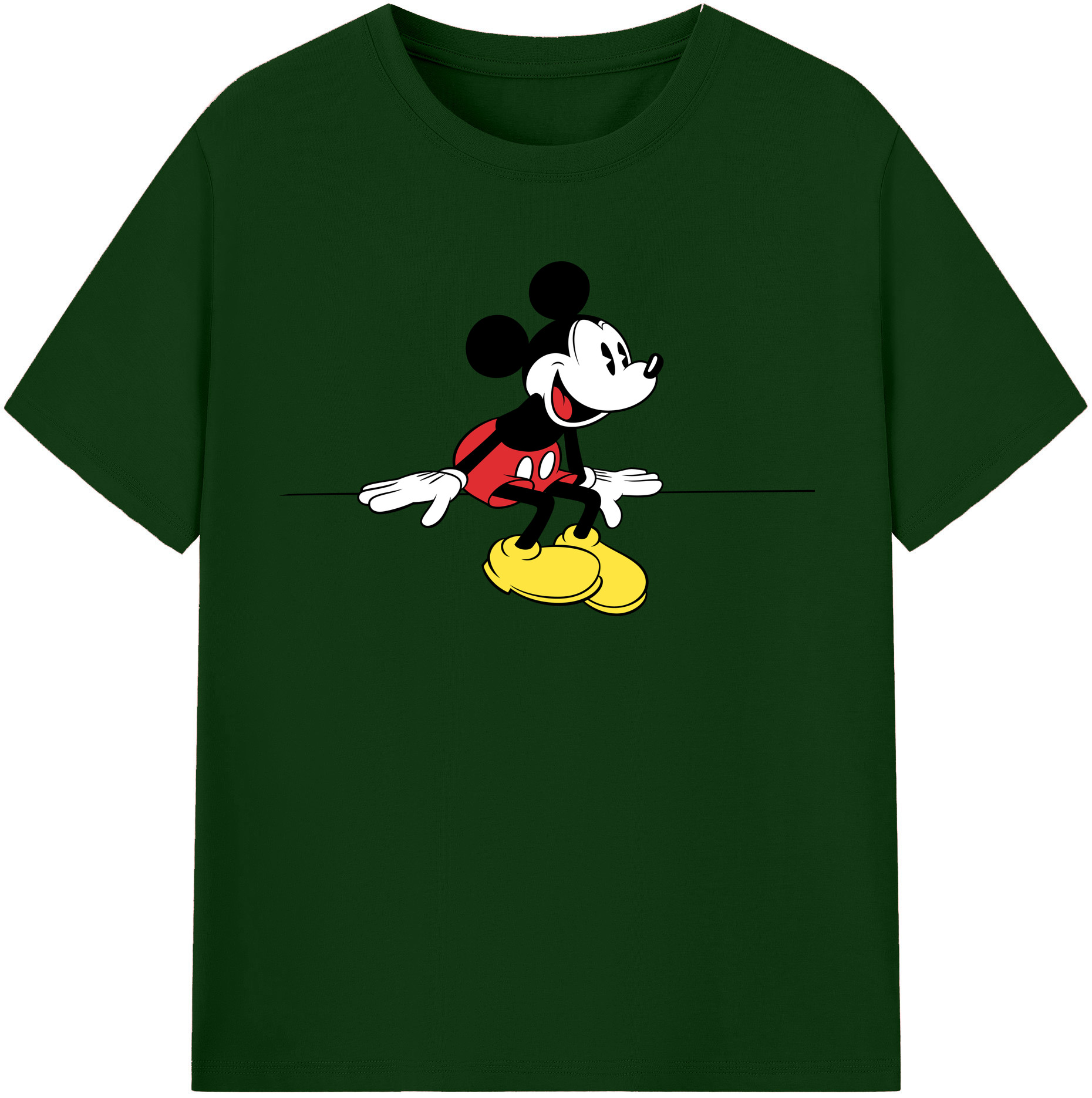 （画像用） ミッキーマウス Mickey Mouse 綿100％半袖Tシャツ（フロントプリント）